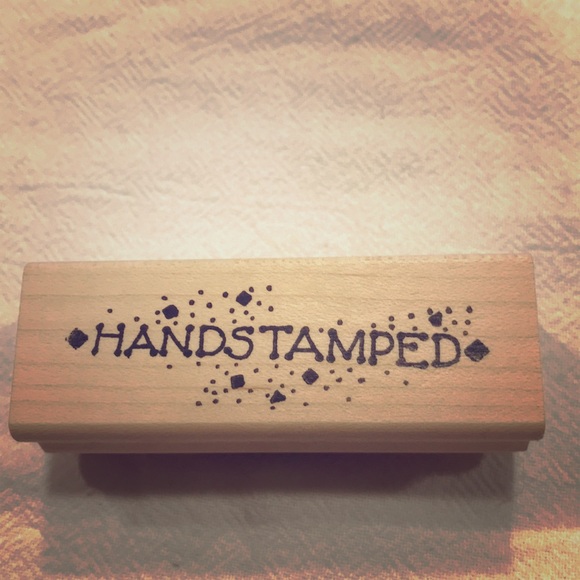 “Handstamped” rubber stamp - Picture 1 of 2